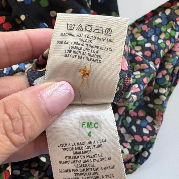 Anthropologie MAEVE Button Up Short with Multicolored Polka Dots. Whimsy. Artsy - Picture 7 of 8